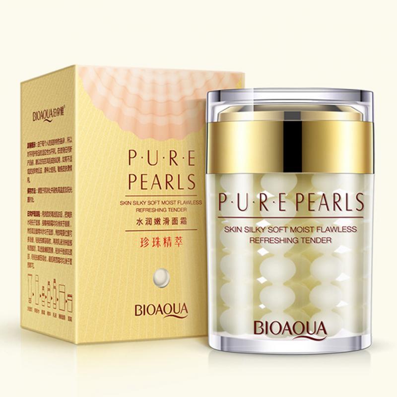 Bild der BIOAQUA Pure Pearl Sleeping Face Mask. Zeigt die Verpackung und die Textur der Maske. Perfekte nächtliche Pflege für feuchtigkeitsspendende und strahlende Haut.